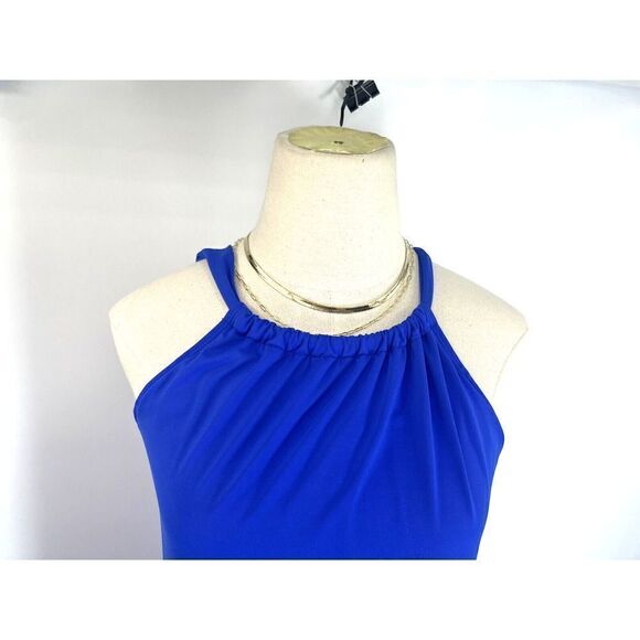 Athleta Womens Size Medium Kokomo Solid Blue Swim Dress Stretch Mini Short Water - Picture 8 of 14
